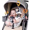 TUMAMA KIDS Set di giocattoli per bambini, con forme ad alto contrasto, giocattolo per passeggino bianco e nero, per seggiolino auto, sonagli in peluche per bambini da 0, 3, 6, 9 a 12 mesi, neonati, neonati e