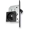 BricoShopping set MANIGLIE per PORTA interna in legno A SCOMPARSA SCORREVOLE KIT con SERRATURA ad INCASSO GANCIO chiave e nottolino cieca Quadrato bocchetta acciaio (Quadrato C/C, Nero)