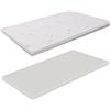 miasuite i sogni italiani Topper CORRETTORE in MEMORYFOAM per Materasso Una Piazza E Mezza 130x190 Altezza 3 CM SFODERABILE Aloe Vera