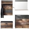 trendteam smart living Guardaroba Set di 4 pezzi combinazione Indy, 185 x 192 x 37 cm Front Old Wood, corpo e inserto grafite grigio Matera con molto spazio