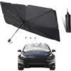 LELYFIT Parasole Auto Parabrezza Interno,5 Strati di Materiale Per la Protezione Solare, Pieghevole e Retrattile, Protezione UV, Adatto Alla Maggior Parte dei Modelli di Auto (Grande)