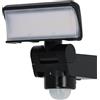 Brennenstuhl Luce di sicurezza a LED per esterni con sensore di movimento WS 2050 SP (20 W, 1680 lm, IP44, 3000 K, luce bianca calda, angolo di rilevamento 180° con portata fino a 10 m, con sensore
