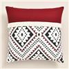 ROOM99 Soho - Federa decorativa per cuscino, 40 x 40 cm, in cotone con frange, per camera da letto, soggiorno, colore: rosso scuro