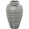 DRW Vaso da tavolo in ceramica in argento 20x20x30 cm