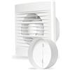 DOSPEL Ventilatore da bagno domestico STYL 120 WCH-P con registro