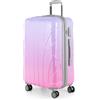 SUITLINE - Valigia media rigida leggera bagagli da stiva espandibile, 66 cm, 68 litri, Design sfumato Sakura