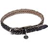 SONDEY Paris Prix - Collare per cane intrecciato regolabile, 50-70 cm, colore: Nero