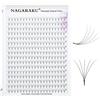 NAGARAKU 5D Volume Ciglia Extension 320 Fans Prefabbricate Gambo Lungo Ventagli Base Sottile A Punta Ciglia Finte Ciuffetti Fluffy Soffici Naturali Premade Fans Nere 16 Righe Box XL(0.07 C 9mm)