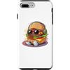Cartoon Burger I Burger Art I Kids Burge Custodia per iPhone 7 Plus/8 Plus Cheeseburger con occhiali da sole I Cheeseburger