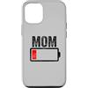 Funny Mom Low Battery Gifts ideas Custodia per iPhone 15 Mom Low Battery Energy - Divertente festa della mamma compleanno