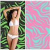 Lubibi 2 Telo mare microfibra,Asciugamano da spiaggia,coperta da Spiaggia,asciugatura rapida,Leggero e Portatile,80x160cm,per Spiaggia,Viaggi,Campeggio,Piscina,Fitness,Yoga(Increspature dell'acqua)