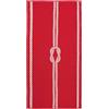 ZOLLNER Telo mare 100x200 cm - asciugamano da spiaggia assorbente e resistente - lavabile a 60°C - Cotone - Design rosso con nodo marino e corda bianco - Certificato Oeko Tex (R)