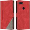Radoo Cover per Xiaomi Mi 8 Lite, Custodia in PU Pelle Portafoglio Flip Chiusura Magnetica Antiurto Funzione Scomparti, con Slot Schede Supporto Pieghevole per Xiaomi Mi 8 Lite (Rosso)