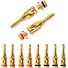 KUOQIY 10 Pezzi Placcati in Oro Banana Spina, Banana Plug 24K Placcato Oro, per Altoparlante Cavo Audio Diffusori (5 Rossi + 5 Neri)