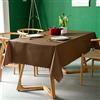 FANSU Tovaglia Plastificata PVC Cerata, Tinta Unita Tovaglie Rettangolare Impermeabile Antimacchia Facile da Pulire Copritavolo per Decorazioni Soggiorno Cucina Giardino (110x170cm,Marrone)