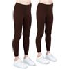 infatti 2-Pack Leggings per Ragazze Traspiranti in Tessuto di Cotone Pantaloni alla Moda per Bambini Comodi Pantaloni per Bambine Sportivi Balletto Scuola Ginnastica, Marrone 12 Anni (152 cm)
