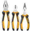 INGCO HKPS08318 - Set di 3 pinze miste da 20,3 cm, diagonale da 15,2 cm e pinza a becco lungo da 15,2 cm