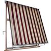 VERDELOOK Tenda da Sole Milos a Caduta avvolgibile con Braccetti 80 cm per ancoraggio, larghezza 2,5 m e altezza 2,5 m, beige e bordeaux