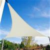 HAIKUS Tenda a Vela Impermeabile Triangolare 5x5x7 m, Protezione Raggi UV 98%, Telo Ombreggiante Triangolo 5x5 x7,1 m, Tenda da Sole per Esterno Giardino Terrazzo, Bianca beige