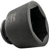AERZETIX - Bussola a impatto - Punta di cacciavite - Corto - 3/4x52mm - per avvitatore impulsi/cricchetto manuale/pneumatico - Corpo cilindrico - Esagonale/6 lati - acciaio CR-MO - Nero - C45255