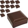 SKIR'CO (12 pezzi) Tappi per pali di recinzione, quadrati 80 x 80 mm Tappi in plastica marrone per pali di recinzione, colore marrone RAL 8028