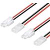 VUNIVERSUM 2 Paar (4 Stück) Premium Nylon Japan 13,5mm Steckverbinder Stecker Male Female Buchse inkl. 30cm 16AWG Kabel für Lipo Akku Adapterkabel Kupplung kompatibel zu Tamiya RC LED Lipo Akku Modellbau