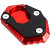 CCYYMOWOK MOWOK Accessori per Kawasaki Z650 Z800 Z900 Z900RS Z1000 Z1000SX ER6N ER6F ninja650 ninja1000sx zx6r zx10r Alluminio Piastra Ingranditore Estensione Cavalletto Laterale Moto (rosso)