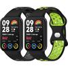 BDIG 2 Pezzi Cinturino Compatibile con Xiaomi Redmi Watch 6/5/4 & Xiaomi Mi Band 10 Pro/9 Pro/8 Pro, Cinturino Sportivi in Silicone Morbido Bicolor