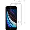 Cracksin [2 pezzi] Vetro temperato compatibile con iPhone SE 2020 [4,7 pollici] pellicola protettiva in vetro composito, vetro temperato, vetro temperato, trasparente, antigraffio