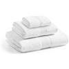 Sweet Needle - Asciugamano da bagno di qualità premium per hotel, Bianco - 100% cotone - 600 g/m² - 1 asciugamano da bagno, 1 asciugamano e 1 salvietta, altamente assorbente per il bagno