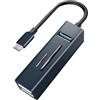 fxwtich Dock di espansione USB Tipo-C TF/SD-Card 5 in 1 Cavo Splitter Hub Resistente all'usura 5 in 1 Blu Mare USB