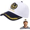 jojofuny Captain Hat Baseball cap: Sailor Ship cap Boat Navy Hat Nautical Marine Sea cap Boot Cappello Baseball Cappello per Uomo Donna Capitano Accessorio Costume, Assortiti, Taglia Unica