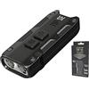Nitecore TIP SE - Mini torcia tascabile - 700 lumen LED - Ricaricabile USB C - Torcia portachiavi - impermeabile IP54 con 4 modalità 26 grammi ([NERO])