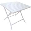 Amicasa Tavolo pieghevole da Giardino 77 x 77 cm colore Bianco - Sibari