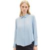 TOM TAILOR Blusa Basic da Donna in Raso, 26320-blu di Pietra, 36