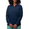 greenjama Maglietta a Maniche Lunghe con Colletto Polo, certificata GOTS Parte Superiore del Pigiama, Blu Oltremare, 46 Donna