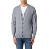 bridgeport Maglione Cardigan, Grigio Chiaro Melange, M Uomo