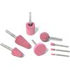 Rosver Mole cilindriche vetrificate rosa per sgrossare e smerigliare D.10x10x(3-4) 25pz