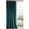 Eurofirany RIA Tenda Oscurante con Fettuccia Arricciatenda - Extra Lunga, Elegante, Tinta Unita per Soggiorno, Camera da Letto, Densità 290 g/m², 140x270 cm, Turchese Scuro