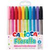 CARIOCA Fiorella - Confezione da 10 Penne a Sfera Multicolore. Colori Assortiti e Brillianti, Ideale per Scrivere e Disegnare