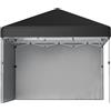 Outsunny Outusunny Gazebo da Giardino 3x3 Pieghevole con 2 Pareti Staccabili Nero