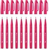 Pentel - Pennarello con punta simile a pennello "Brush Sign Pen", SES15C-12 10 Bordeaux