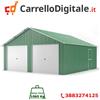 Box in Acciaio Zincato Casetta da Giardino in Lamiera Box Auto 6.66 x 10.28 m x h 3.80 m - 1.060 KG - 68.46 metri quadri - VERDE