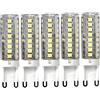 JANDEI - Confezione da 5 lampadine LED G9, potenza 4,8 W, 720 lumen, 220 V CA, (equivalenti a 30W alogene), luce bianca neutra 4200 K, Ø16, lunghezza 57 mm, non dimmerabile, per interni