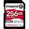 Kingston Canvas React Plus 256GB SDXC Speicherkarte UHS-II 300R/260W U3 V90 for Full HD/4K/8K - SDR2/256GB