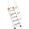 SVELT Scala Fissa 5 Gradini Con Inclinazione 54° Altezza Di Sbarco M 1,75