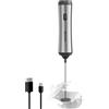 ROYALBAIDE Montalatte Palmare, Schiumatore Elettrico con Frusta in Acciaio Inossidabile, Montalatte Ricaricabile con Cavo USB per Caffè, Latte, Cappuccino, Frappe, Matcha, Cioccolata Calda
