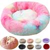 Rngcpto Cuscino per cane antistress XXL, tappeto grande, cesto XXL medio, cucciolo d'amore ortopedico, rotondo, lavabile per cane e gatto (40 cm, Rainbow)