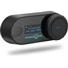 FreedConn TCOM SC Moto Sistema di comunicazione 2-3 Pilota Distanza 800M Interfono Bluetooth da Casco per Moto, Schermo LCD MP3 GPS Impermeabile Universale Interphone Motorbike