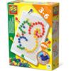 SES Creative 14046 - Tavola mosaico compatta, 100 spilli in 4 colori, set riutilizzabile per bambini piccoli